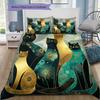 Cartoon Patroon Beddengoed Dekbed Set Dekbedovertrek Kussensloop Huisdecoratie Verjaardagscadeau (1 dekbedovertrek + 2 kussenslopen, zonder binnenkussen)