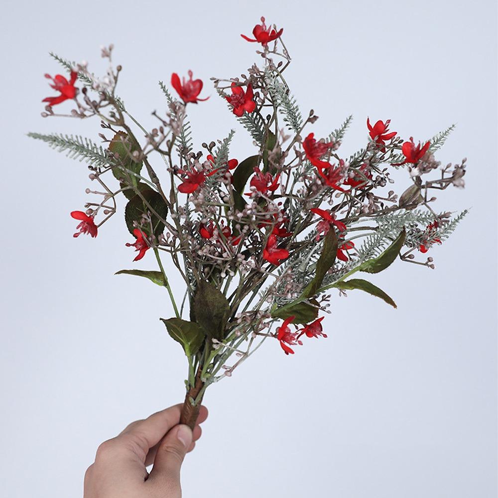 

Luxury Artificial Daisy Flower Branch Plastic Silk Fake Flowers Dining Table красный