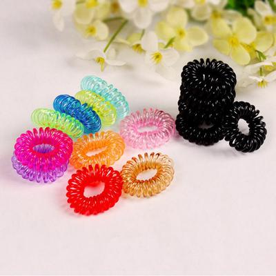 10 pezzi di anelli per capelli, corda per coda di cavallo, elastici per caramelle, linea telefonica, fasce per capelli