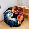 1 PC Automatic Folding Umbrella - Yin Yang Tiger Pattern, Portable & Foldable Design with 8 Ribs, Christmas Birthday Gifts