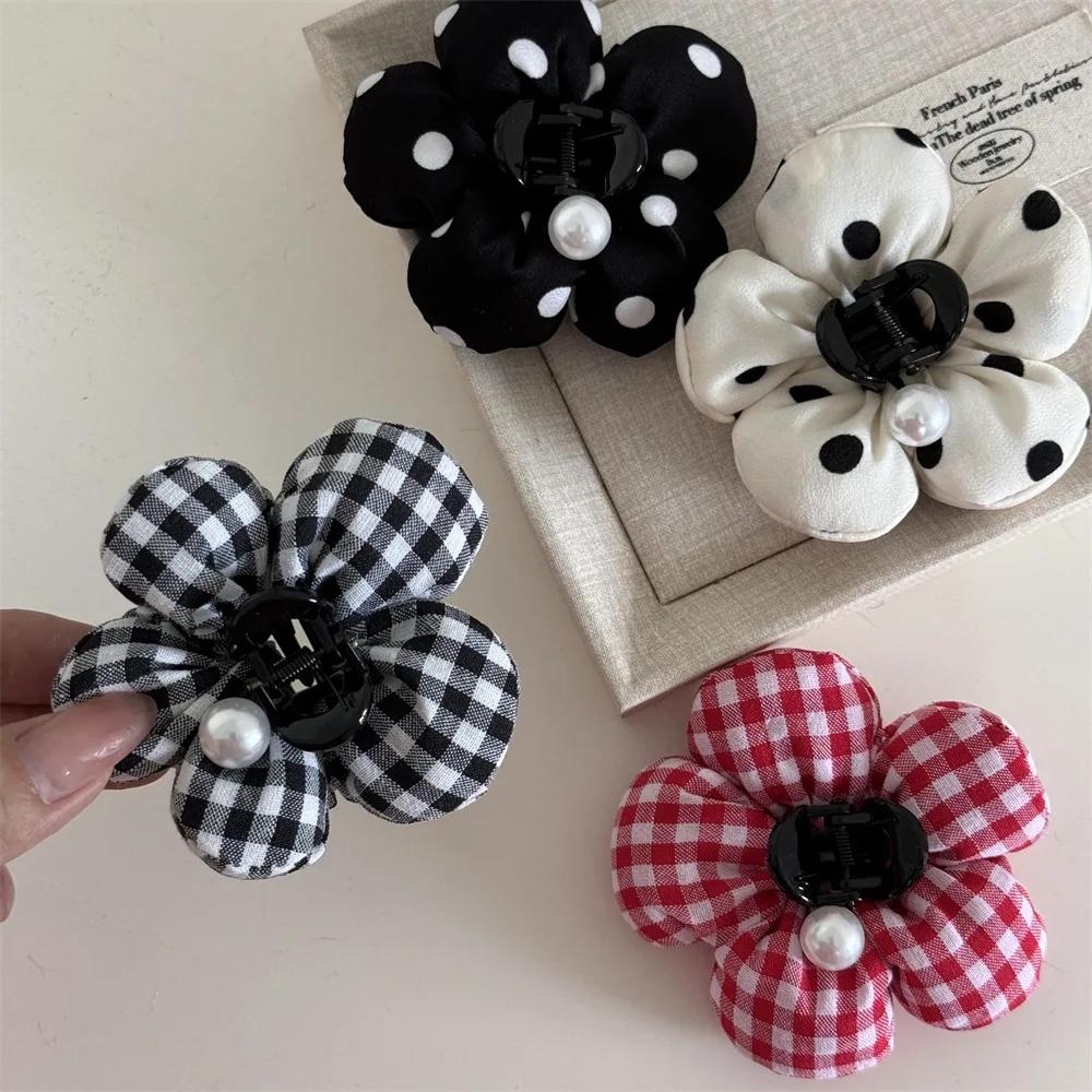 New Korean Creative Flower Hair Claw Headdress Women Girl Trendy Design Hairpin Crab Barrette Vacation Hair Accessories