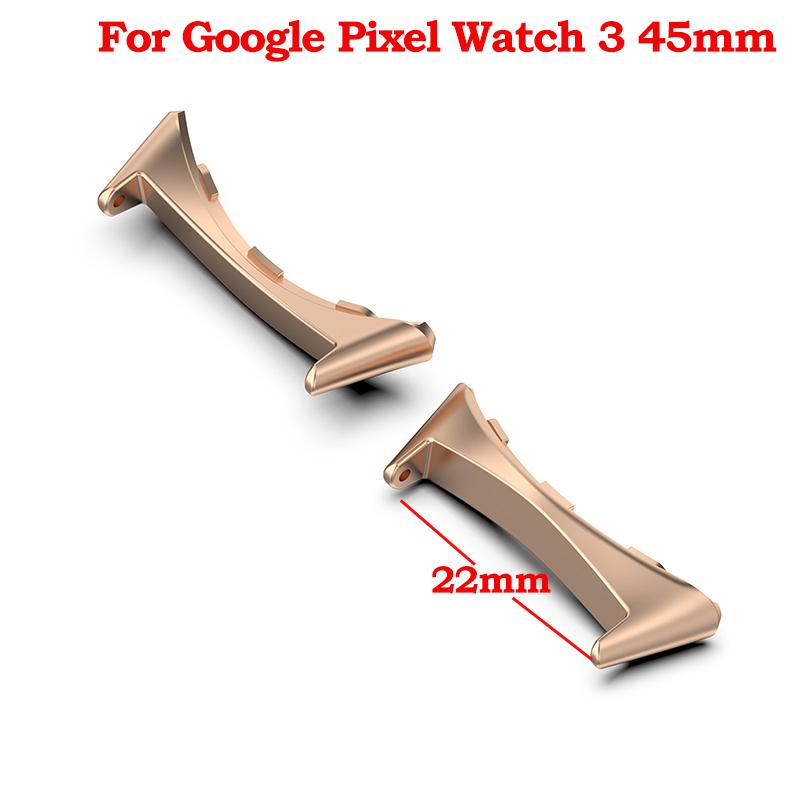 2pcs Watch Strap Connector Adapter For Google Pixel Watch 3 41mm 45mm Accessories Metal Smartwatch Adapters Replacement