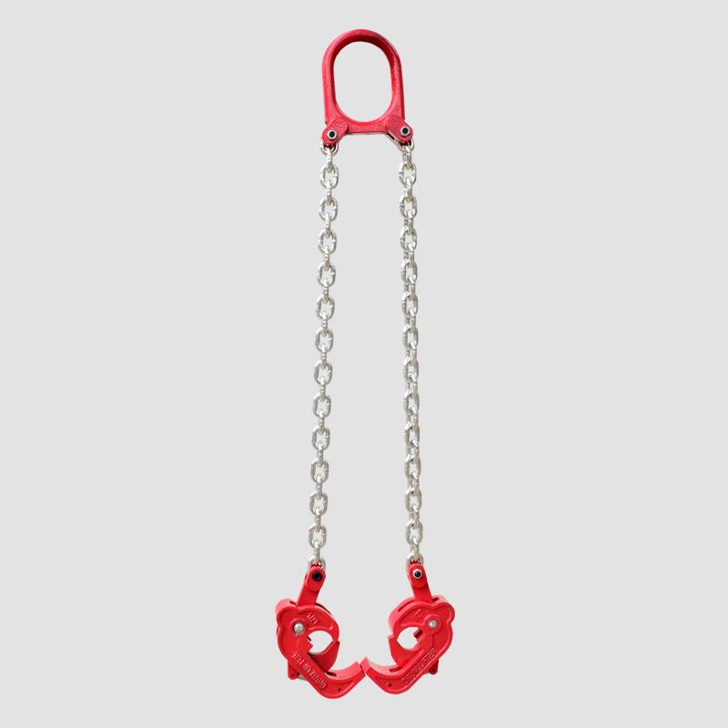 Double Chain Oil Drum Lifter - Multi-functional Forklift Clamp & Hook