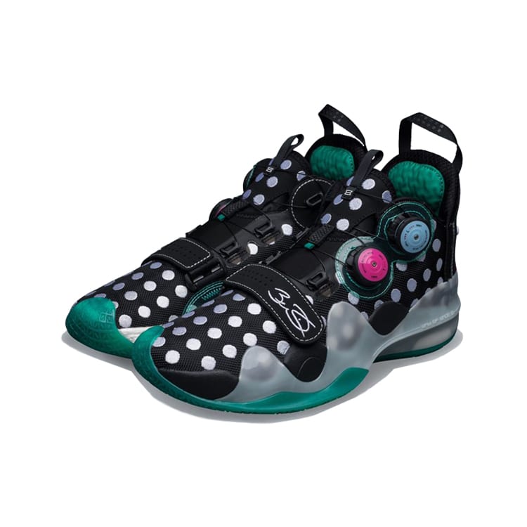 Li Ning WOW 8 Fabric Cushioning Slip Resistant Abrasion Resistant Breathable Rebound Mid Top Basketball Shoes Men's ABEP001-11