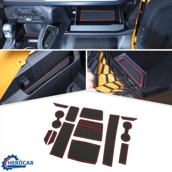 Gate slot pad Auto Cup Holder / Door Slot Mat for Ford BRONCO -2025 (4 door)