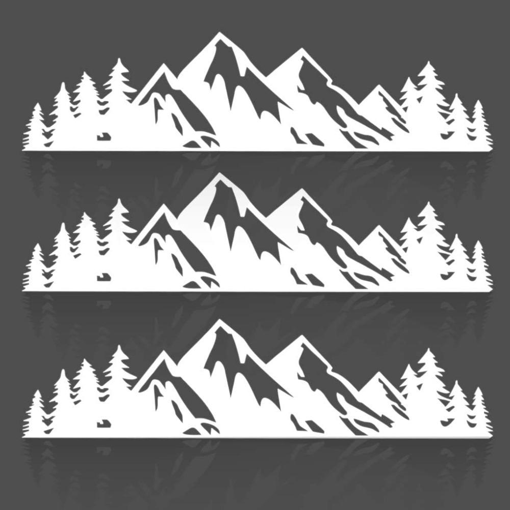 

Black Outdoor Stickers PET Mountain Stickers Tree Stickers Car Stickers for Car білий