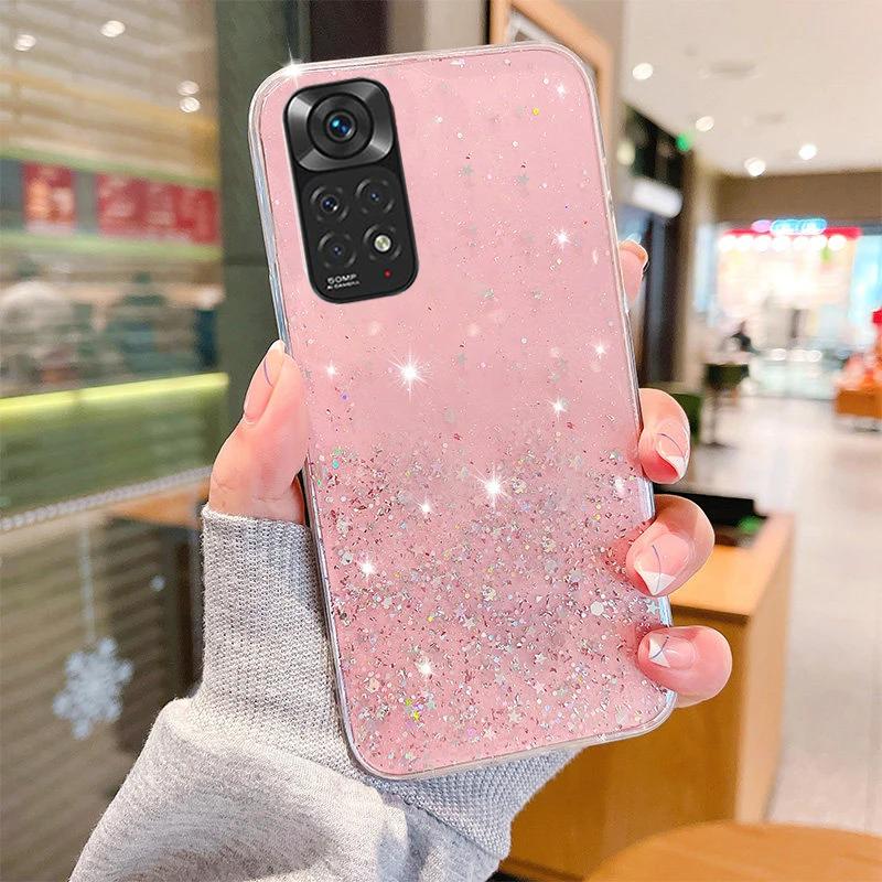 

Розкішний модний блискучий чохол для Xiaomi Redmi Note 12 12C 11 11S 10 10A 10C 9 9A 9C 9T POCO X5Pro Soft Crystal Spakly Bling Cover Redmi Note9
