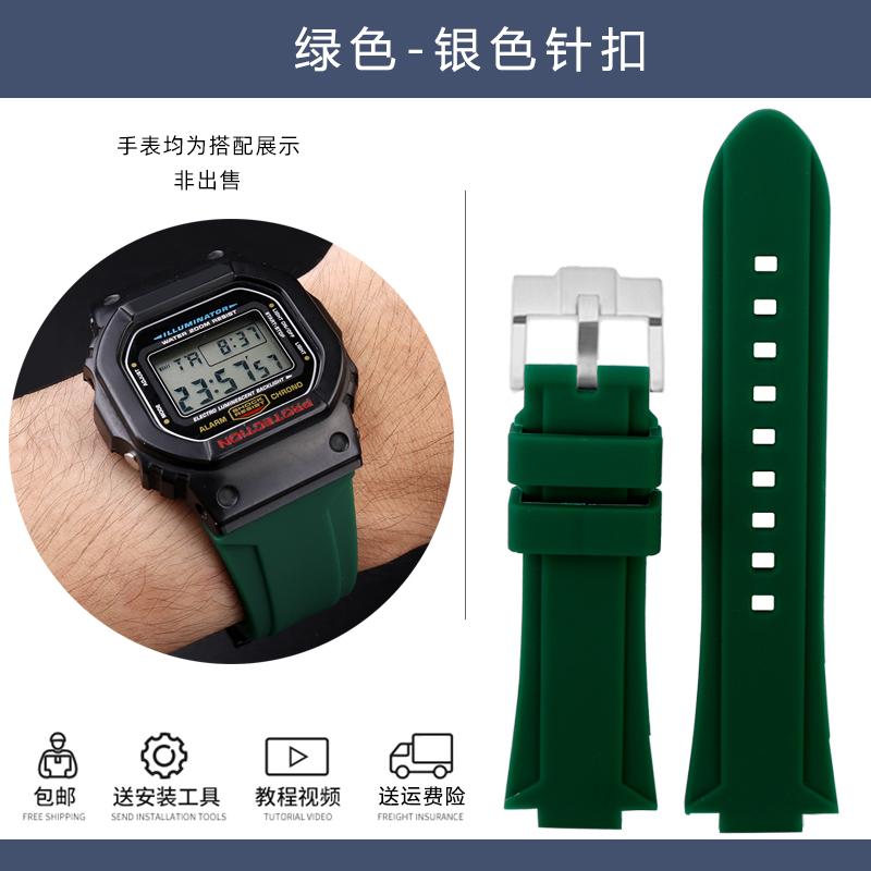 For G-SHOCK Casio GW6900 DW5600 GW-B5600 GM-5600 waterproof Raised silicone strap DW-5600 soft men's bracelet 24-16mm Convex