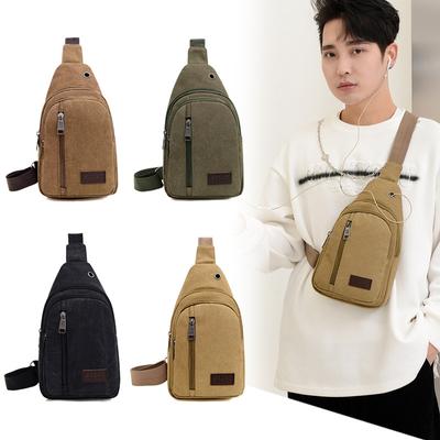 Herren Umhängetaschen Neue Hüfttaschen Sling Crossbody Pack Outdoor Sport Brustpaket Tägliches Picknick Canvas Casual Messenger Bag Bolsa