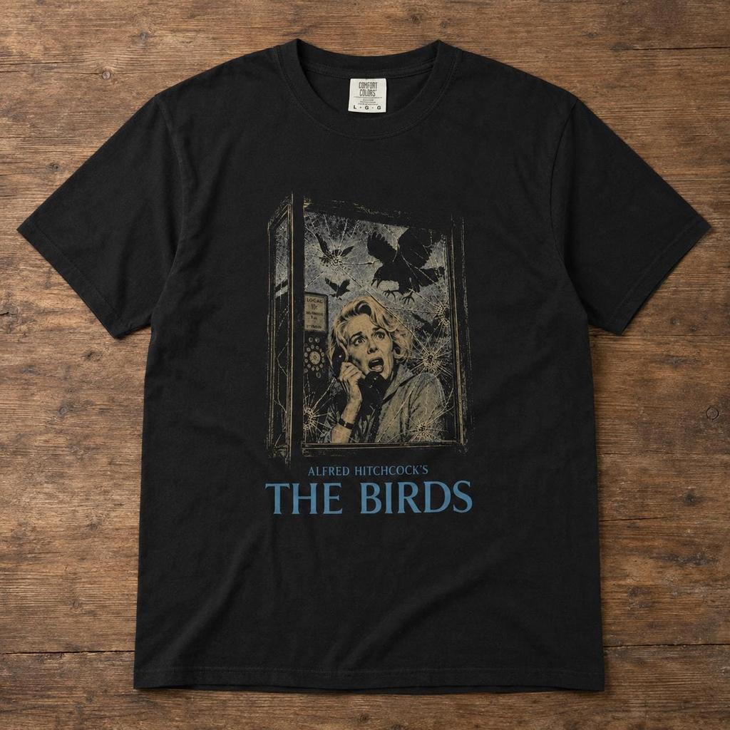 The Birds Shirt, Vintage Horror Tee, Classic Movie T Shirt, Retro 1960s Horror Shirt, Cult Film Tee, Comfort Colors