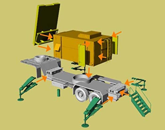 Kamiya Model USA Patriot Air Defense Missile Radar Resin Kit 1/144 MIM-104F (PAC-3)