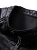 Men's Trendy PU Leather Motorcycle Jacket - Cross-Collar, Korean Style, Casual Spring/Autumn Coat