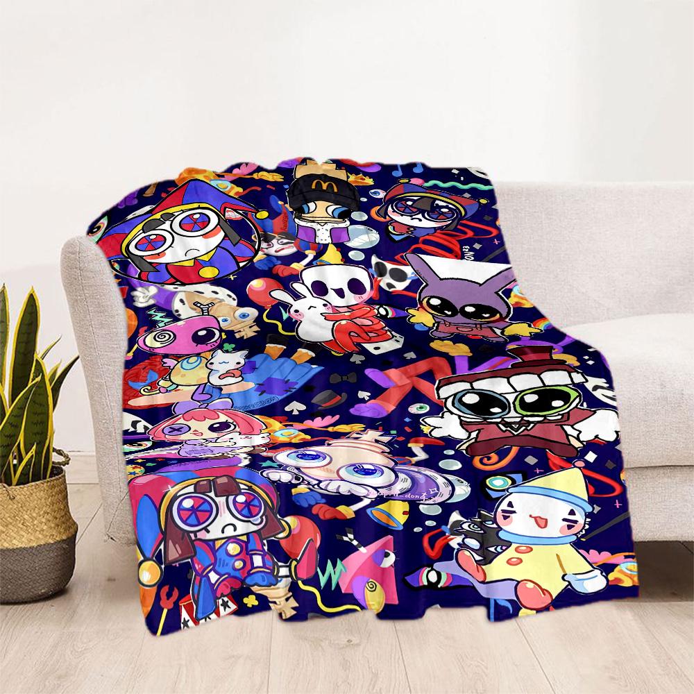 Digital Circus Blanket Warmthful Decor Suitable for Couch Seaside Bedding Four Seasons Universal Modern Style Perfect Gift for Relatives and Friends