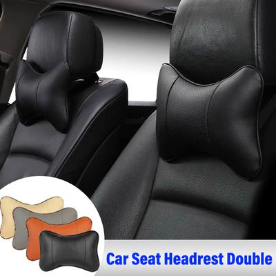 1 buc. Suport universal pentru tetieră scaun auto, față-verso, piele PU, confortabil pentru gât, protector pentru cap, pernă, accesorii de călătorie auto