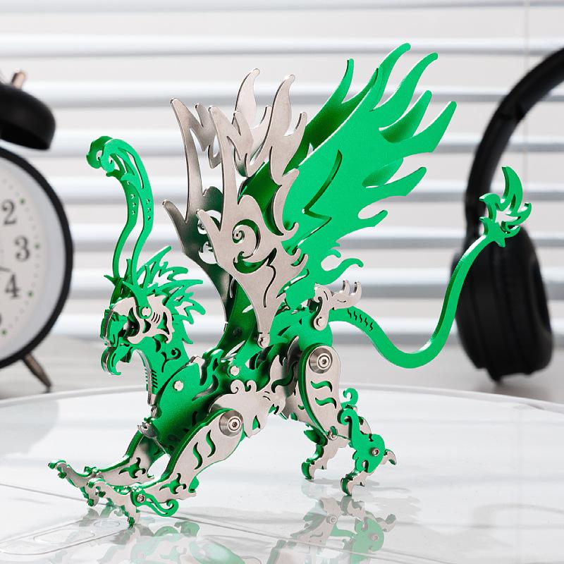 God Beast DIY Metal Assembly Animals Model Kits 3D Puzzles Mechanical Toy Ancient Chinese Beasts Model Toy Set P516
