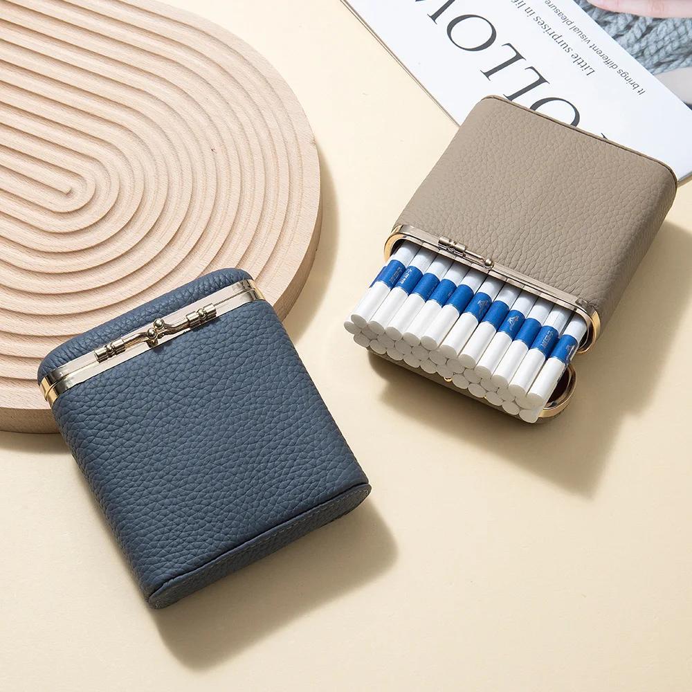 Leather Lipstick Bag New Pouch Storage Mini Cosmetic Bag Portable With Mirror Makeup Bag Women Girl