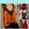 Elegant Women Summer Sleeveless Lace Mesh Loose Vests V-neck Cami Soft Tanks Top