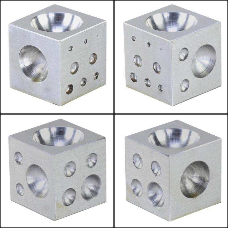 Mandrino Quadrato Acciaio ad Alto Carbonio Blocco Dapping Doming Utensile per Lavorazione Metalli Gioielleria Argento Punzone Doming in Acciaio