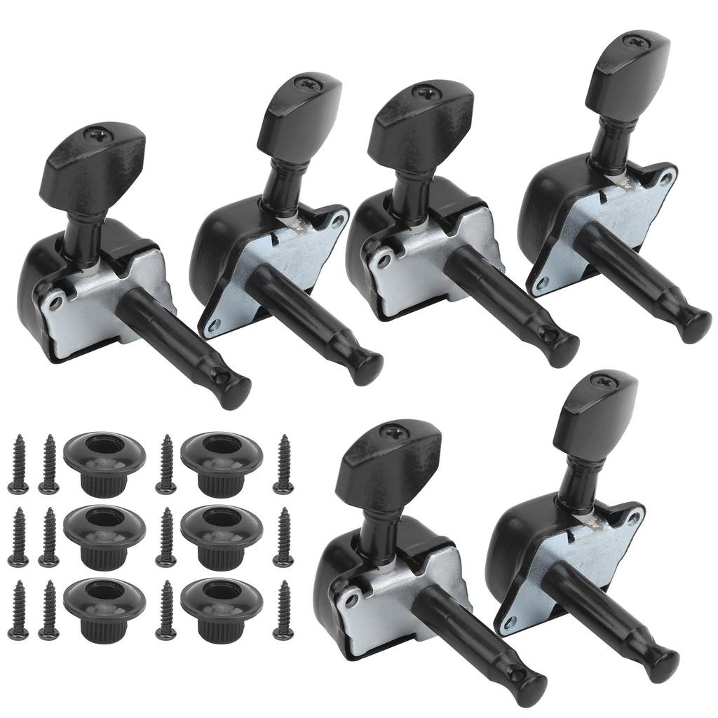 Klucze do strojenia gitary dla półzamkniętej gitary elektrycznej Akcesoria do instrumentów muzycznych(czarny )