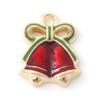 10 PCs Cartoon Christmas Charms Enamel Snowman Santa Claus Gold Color Metal Pendants For DIY Making Necklace Jewelry Findings