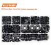 800 Stück Schwarzes Nylon Flache Unterlegscheiben Set PA66 Flache Unterlegscheibe M2M2.5M3M4M5M6M8M10M12 Box