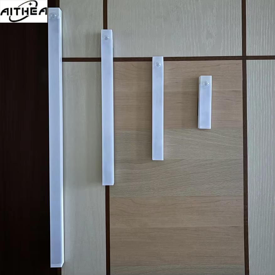 AITHEA USB Rechargeable Motion Sensor LED Bar Light Induction Night Light Portable Long Strip Cabinet Lamp for Kitchen Bedside