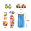 hawaiian Skirt Costume Set Dancewear Glasses for Cosplay Beach Party Decorations