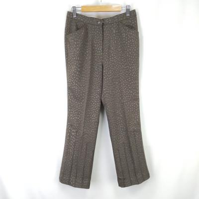 ITALIYA Stretch Pants [9/Women M/68cm Inseam/Brown/Animal Print](USED)