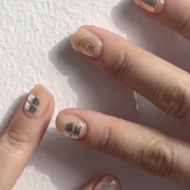 Silver Planet Gel Nails