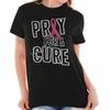 Pink Ribbon Supporter Breast Cancer Sucks Womens Graphic Crewneck T Shirt Tee