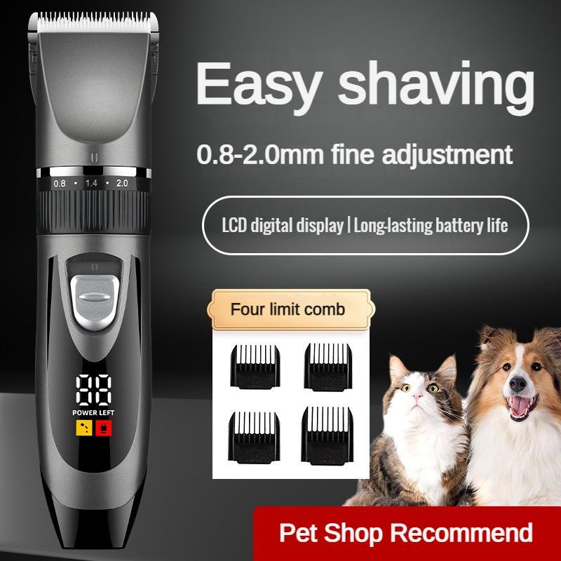Strumenti Professionali per la Toelettatura degli Animali Elettrico Tagliapeli per Animali Domestici Basso Rumore Domestico Alta Potenza Tagliacapelli per Gatto e Cane