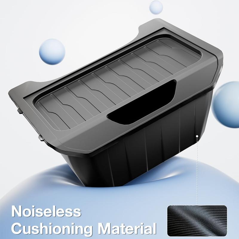 For Tesla Model Y TPE Rear Seat Storage Box Under Air Vent Organizer Backseat Trash Can Garbage Bag Car Interior Accessories