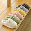 New Winter Slippers for Women Men Indoor Furry Warm Home Shoes Soft EVA Thick Sole Plush Women Couples Cute Platform Slides