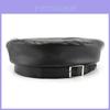Retro Eight Sided Hat For Outdoor Sun Protection With Breathable Pu Material For Street Style