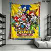 Hedgehog Sonic Cruise Wall Hanging Printed Fabric Blanket Decorative Tapestries for Bedroom Living Room Home Decor
