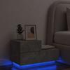 Table de chevet - Maison Exclusive - Gris béton - LED RVB avec USB - 70 x 36 x 40,5 cm