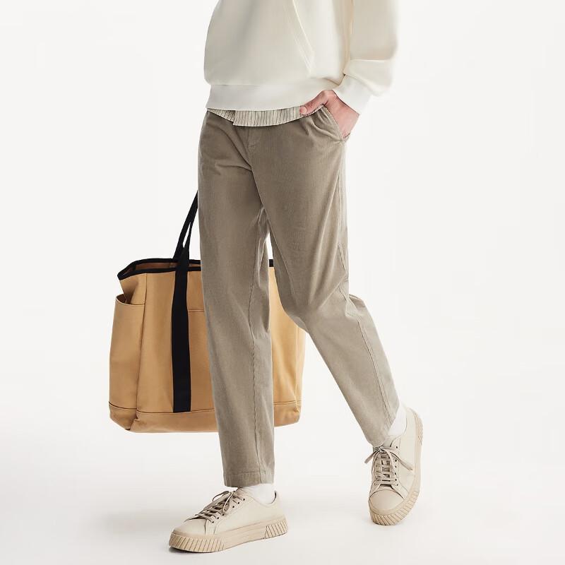 JACK&JONES Men's Corduroy Tapered Cropped Pants