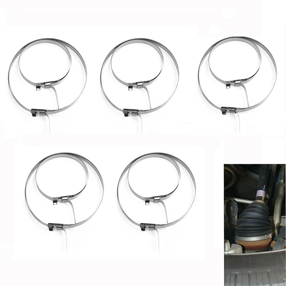 10 PCS Boot Clips Kit Stainless Steel Adjustable  Axle Boot Joint Crimp Clamp