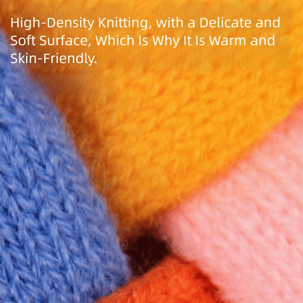 Cute Cartoon Knitted Gloves Windproof Kids Gloves Fashion Full Finger Mittens Winter