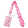 Credential Holder Pink Ribbon Lanyards for Keys Neck Strap For Card Badge Gym Keyring Nurse Accessories