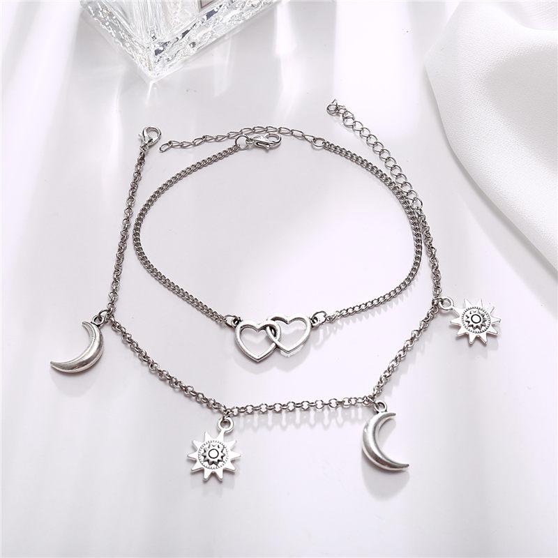 Buy Fashion Anklet Chain Heart Sun Star Pendant Tassels Beach 