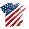 3D Print Tie-dye Pattern Style Stars Stripe Bald Eagle T-shirt for Men America 250 Years Independence Day Colors T Shirts 2026