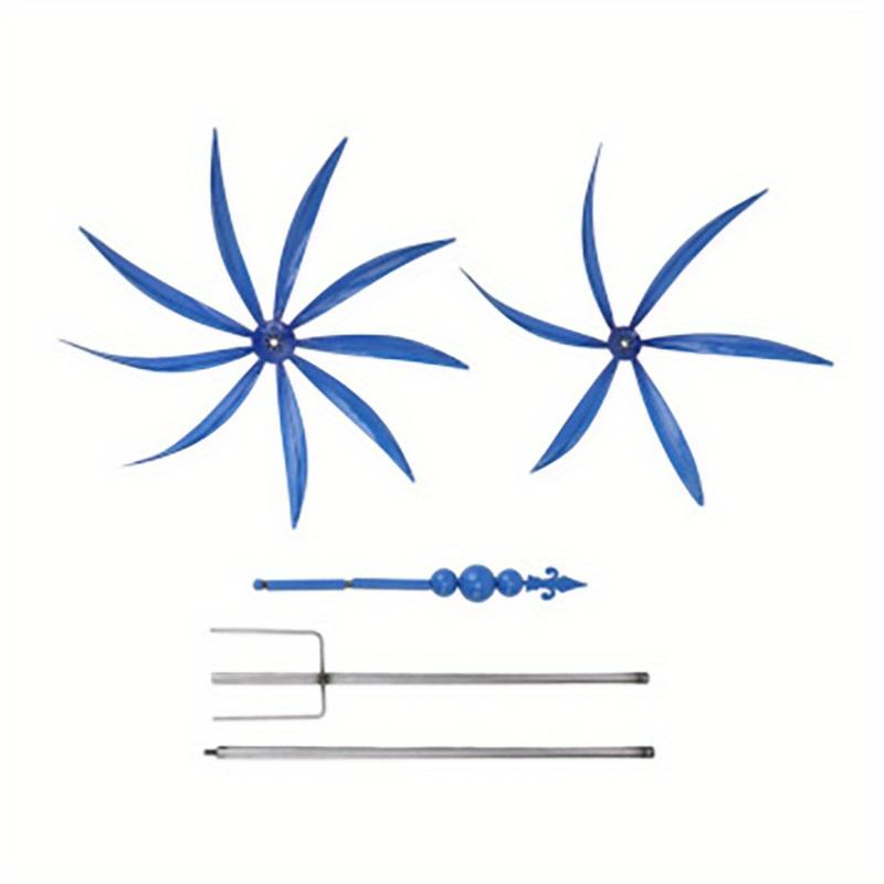 

Очаровательная синяя ветряная вращающаяся машина - Металлическая кинетическая скульптура для уличного украшения, Подходит для дворов, газонов и садов синий