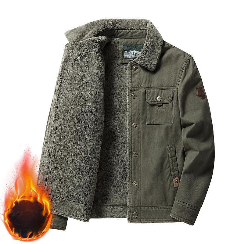 Middle-aged Men's Casual Autumn and Winter Jackets, Thick Jackets, and Fleece Tops.