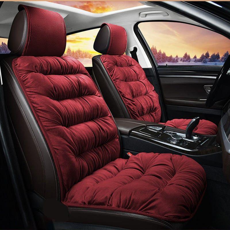 Cushioned Car Seat Cover Luxury Car Protector, Universal  Anti-Slip Driver Seat Cover  With Backrest Good Heat