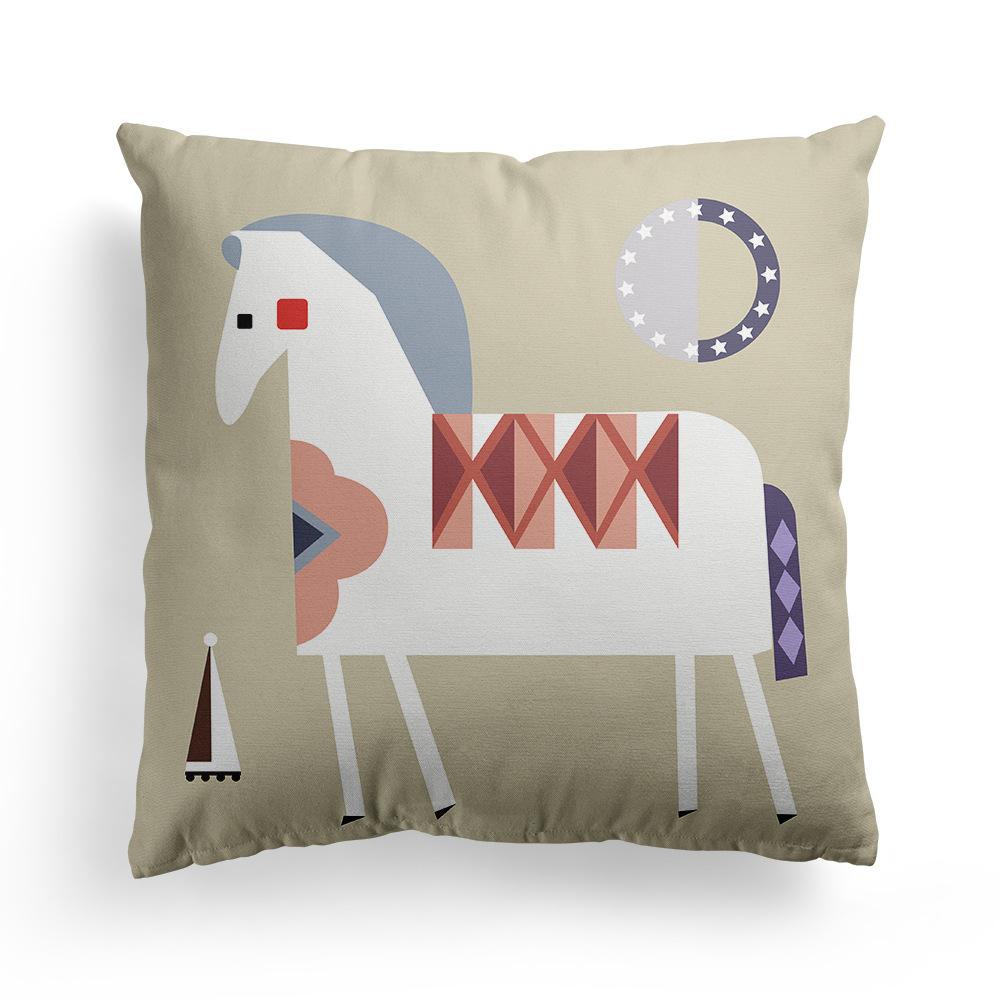 Sofa Pillow Case Does Not Include Pillow Core Living Room European-style Rice-shaped National Flag Mediterranean Bay Window Pillow British Style