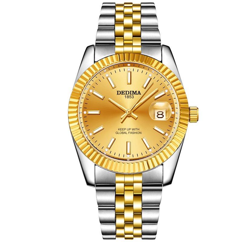 Top brand new high-end fashion men's watch calendar luminous waterproof nail wrist watch