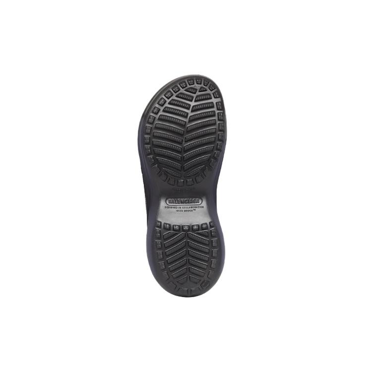 (WMNS) Balenciaga X Crocs Pool Slide Sandals 'Black' Women's 677389W1S8E1000