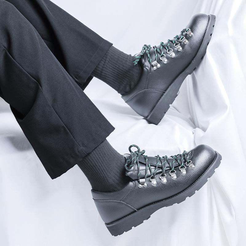 Męskie buty Oxford ze skóry dzielonej do pracy, codzienne, płaskie, designerskie, antypoślizgowe, wygodne, modne, outdoorowe, do wędrówek