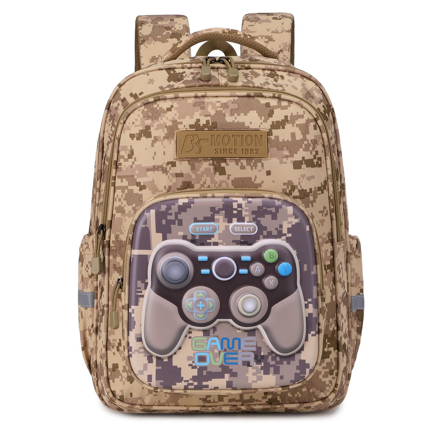 Sacs à dos scolaires imprimés sur le thème des jeux pour les élèves de l'école primaire de la 1re à la 6e année Sac à dos orthopédique imperméable en nylon sacs à dos légers pour livres 29 18 39cm
